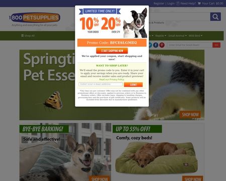 1 800 pet supplies sale