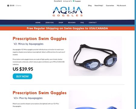 V2-Minus Prescription Swim Goggles - Aquagoggles