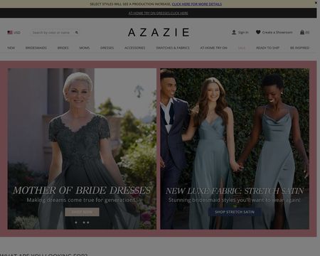 websites similar to azazie