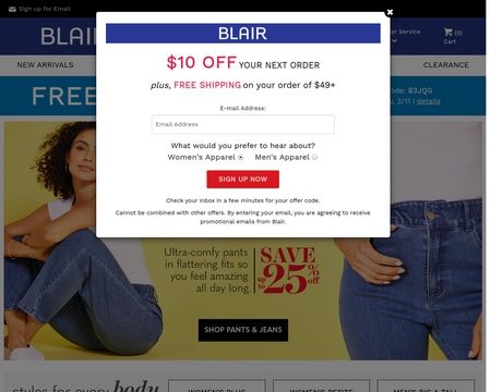 blair clothing website