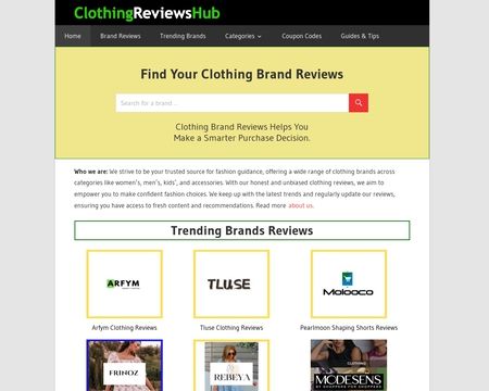 Clothing review clearance websites