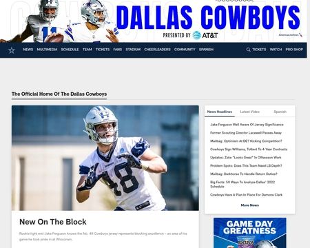 dallas cowboys home page
