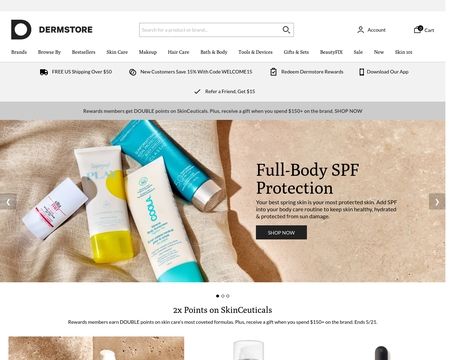 Dermstore  Skin Care Website for Beauty Products Online