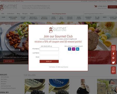 gourmet food websites