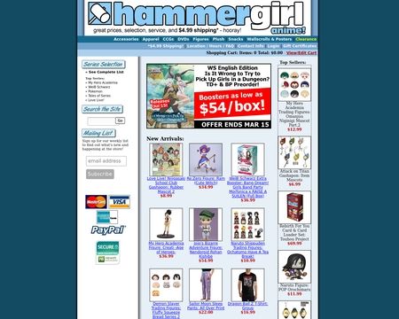 Hammergirl Anime - Anime Store, with Figures, Apparel, Posters, and more! -  About Us