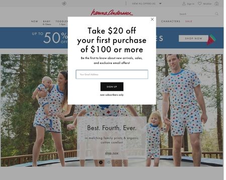 hanna andersson new customer code