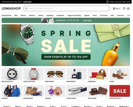 Online Shopping for Watches, Handbags, Sunglasses, Apparel,  Beauty, Shoes, Pens & more - Jomashop