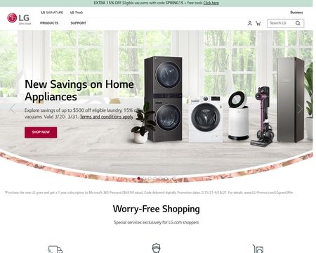 LG Electronics & Home Appliances, Shop Now