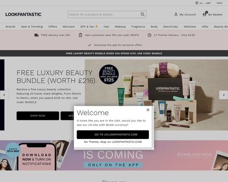 look fantastic new customer code