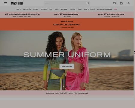 missguided clothing websites