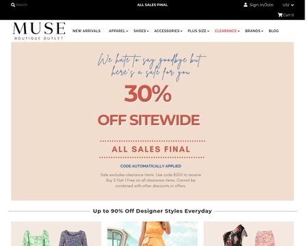 Muse boutique outlet online shopping