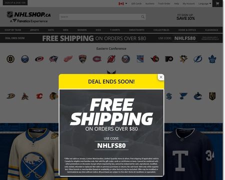 NHL Shop Coupons, NHL Deals, Discounts