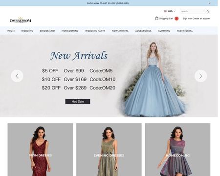 Prom website shop