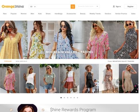 shine clothing website