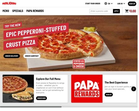 Web Delivery - Papa Pizza