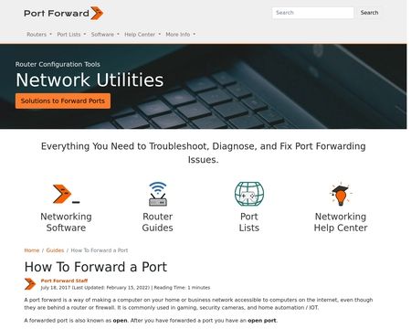 review port forward network utilities