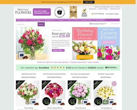 Prestige Flowers Reviews 268 Reviews Of Prestigeflowers Co Uk Sitejabber