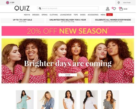 quiz clothing website