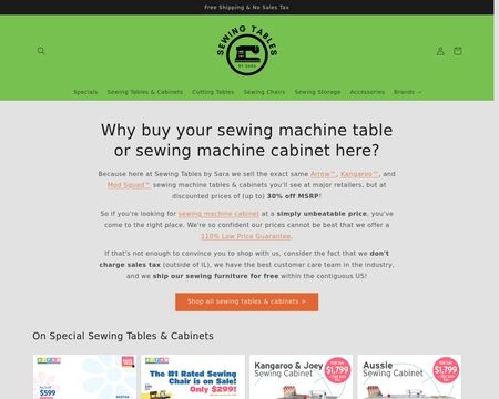 Sewing Tables & Cabinets