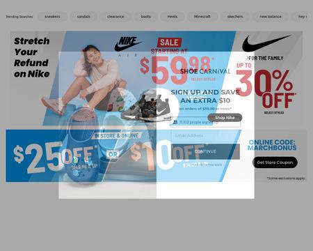 shoe carnival clearance online