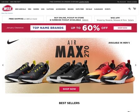wss shoe warehouse website