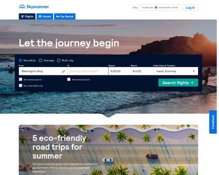 skyscanner one way
