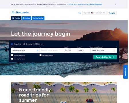 skyscanner one way