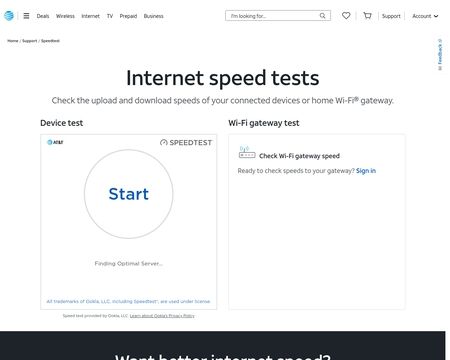 internet speed check att