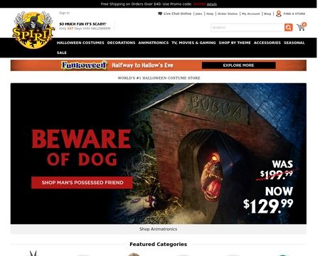 halloween store websites