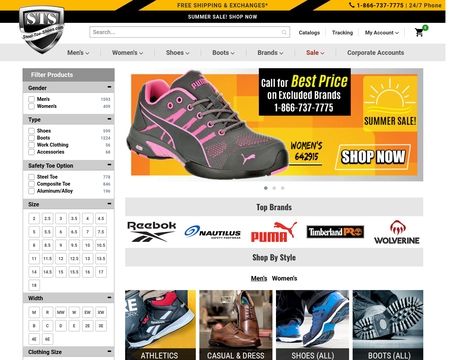 steel toe shoes website