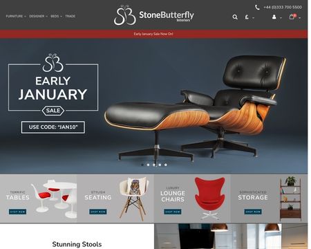 stone butterfly eames lounge chair