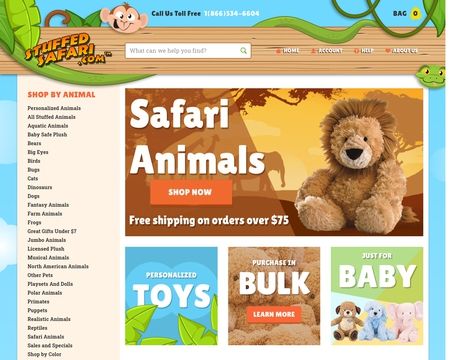 safari stuffed animals large