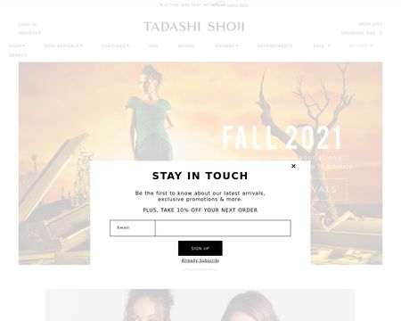 tadashi shoji official website