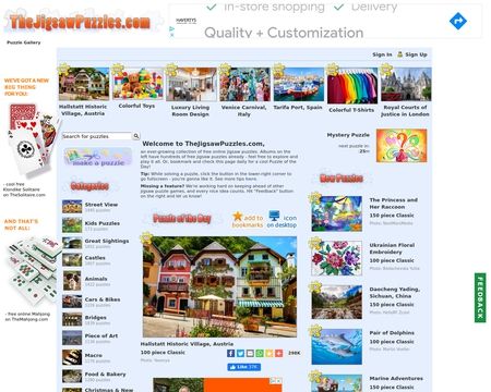 Jigsaw puzzles on TheJigsawPuzzles.com  Jigsaw puzzles, Free puzzle games,  Puzzles