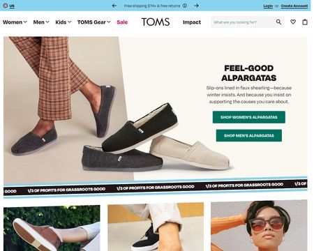 toms shoes official website