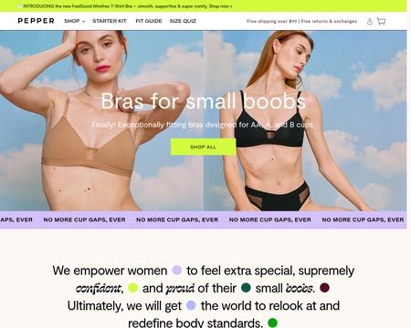 Instagram's @shop, Designing bras specifically for AA, A, and B cup sizes,  @wearpepper solves all the problems most small-chested women experience.  Watch @j