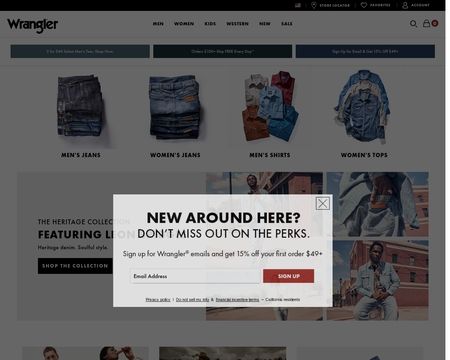 wrangler jeans website